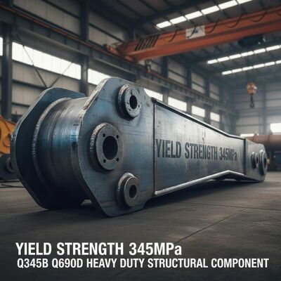 Предел текучести 345 МПа Стрела экскаватора Q345B Q690D Тяжелый конструктивный элемент для землеройных машин