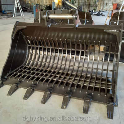 High Performance Wide Skeleton Sieve Bucket for Komatsu PC200 Excavator - 20 Ton Capacity, 1.55m³ Volume, Q345/Q460/NM360/NM400/WH60/Hardox400 Material